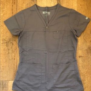 GREY’S ANATOMY Medical Uniform Scrub Top - Gray, Small